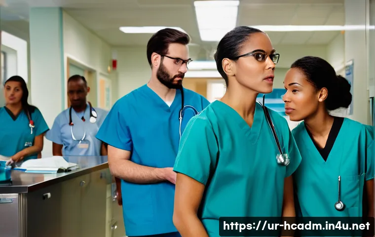 보건의료행정사 현업에서 겪는 에피소드 - **Prompt 1: Hospital Emergency – Teamwork Amidst a Challenge**
"A dynamic scene inside a modern ...